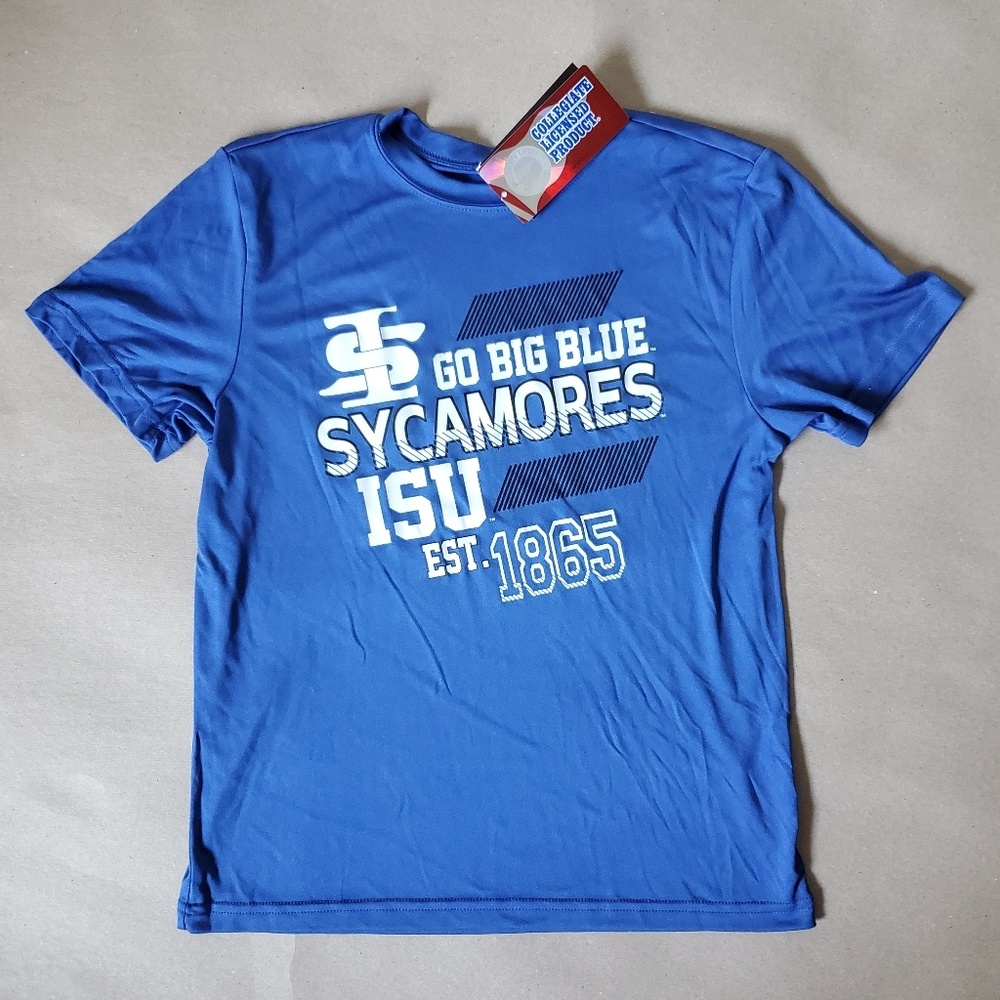 ‼PROMO NWT Youth Boy T-Shirt Sycamores ISU - M